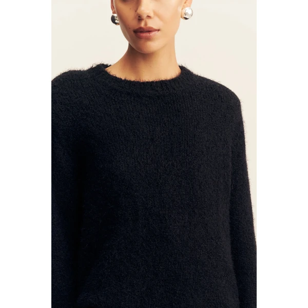 Shona Joy Korine Boucle Knit with Shoulder Pad - Knitwear - Australian Luxury Eventwear at Luxury Shoes 