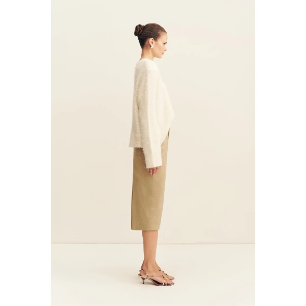 Shona Joy Korine Boucle Knit with Shoulder Pad - Knitwear - Australian Luxury Eventwear at Luxury Shoes 