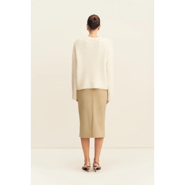 Shona Joy Korine Boucle Knit with Shoulder Pad - Knitwear - Australian Luxury Eventwear at Luxury Shoes 