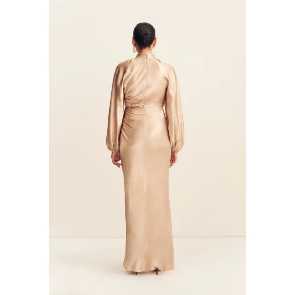 Shona Joy La Lune High Neck Balloon Sleeve Maxi Dress - Dresses - Australian Luxury Eventwear at Luxury Shoes 
