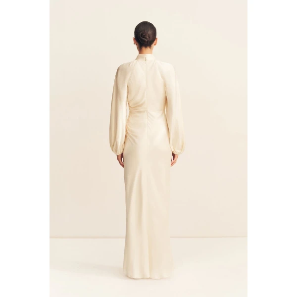 Shona Joy La Lune High Neck Balloon Sleeve Maxi Dress - Dresses - Australian Luxury Eventwear at Luxury Shoes 