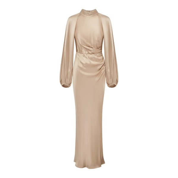 Shona Joy La Lune High Neck Balloon Sleeve Maxi Dress - Dresses - Australian Luxury Eventwear at Luxury Shoes 