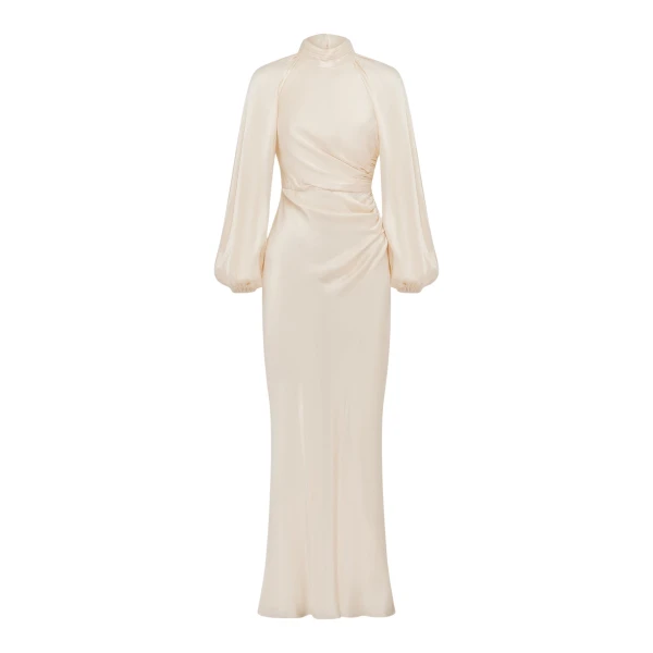 Shona Joy La Lune High Neck Balloon Sleeve Maxi Dress - Dresses - Australian Luxury Eventwear at Luxury Shoes 