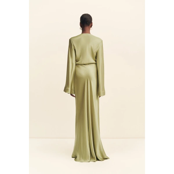 Shona Joy La Lune Long Sleeve Wrap Maxi Dress - Dresses - Australian Luxury Eventwear at Luxury Shoes 