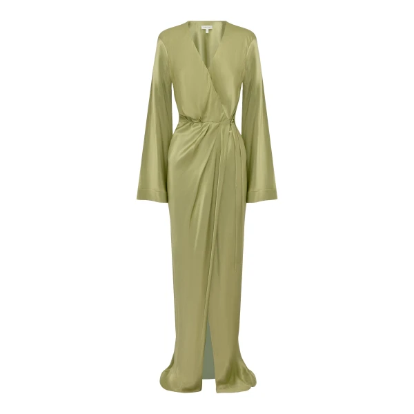 Shona Joy La Lune Long Sleeve Wrap Maxi Dress - Dresses - Australian Luxury Eventwear at Luxury Shoes 