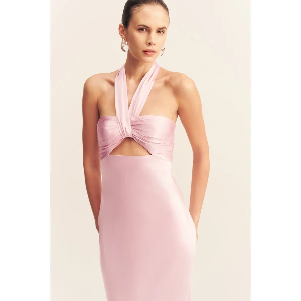 Shona Joy La Lune Ruched Halter Maxi Dress - Dresses - Australian Luxury Eventwear at Luxury Shoes 