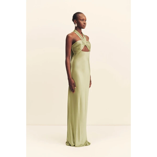 Shona Joy La Lune Ruched Halter Maxi Dress - Dresses - Australian Luxury Eventwear at Luxury Shoes 