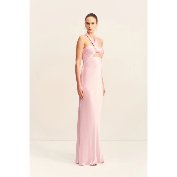 Shona Joy La Lune Ruched Halter Maxi Dress - Dresses - Australian Luxury Eventwear at Luxury Shoes 