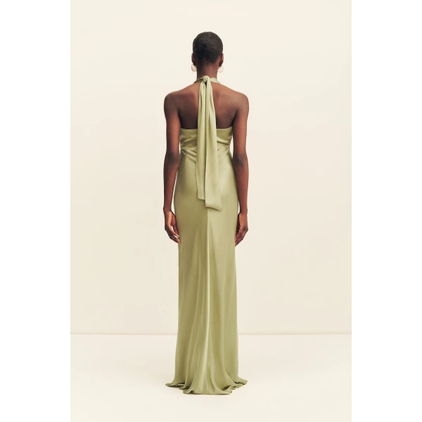 Shona Joy La Lune Ruched Halter Maxi Dress - Dresses - Australian Luxury Eventwear at Luxury Shoes 
