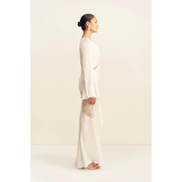 Shona Joy Labyrinth Split Lace Maxi Dress - Dresses - Australian Luxury Eventwear at Luxury Shoes 