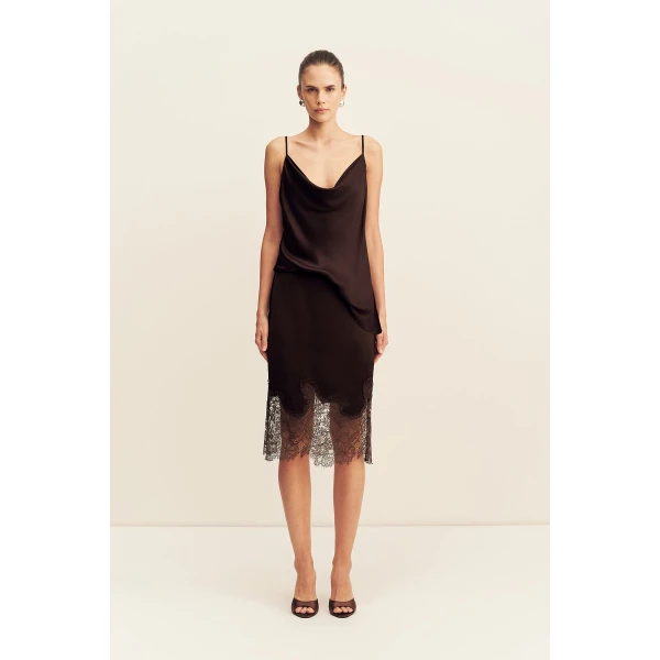 Shona Joy Lucia Lace Knee Length Skirt - Skirts - Australian Luxury Eventwear at Luxury Shoes 