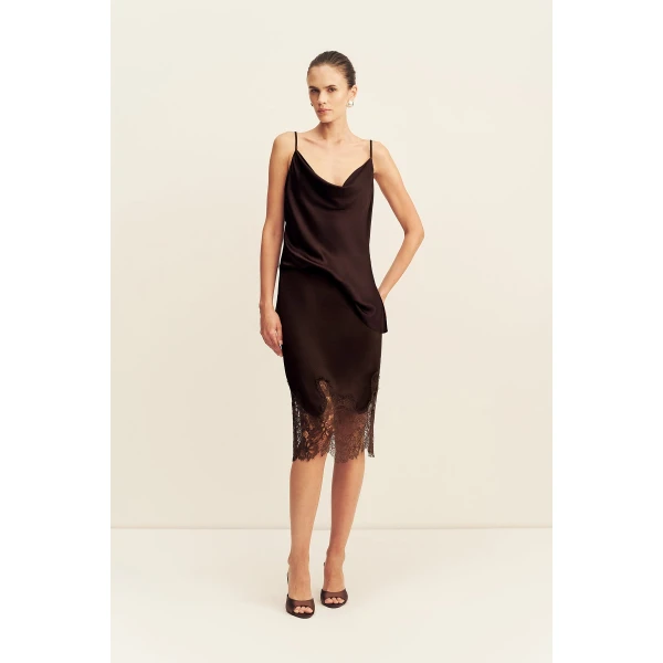 Shona Joy Lucia Lace Knee Length Skirt - Skirts - Australian Luxury Eventwear at Luxury Shoes 
