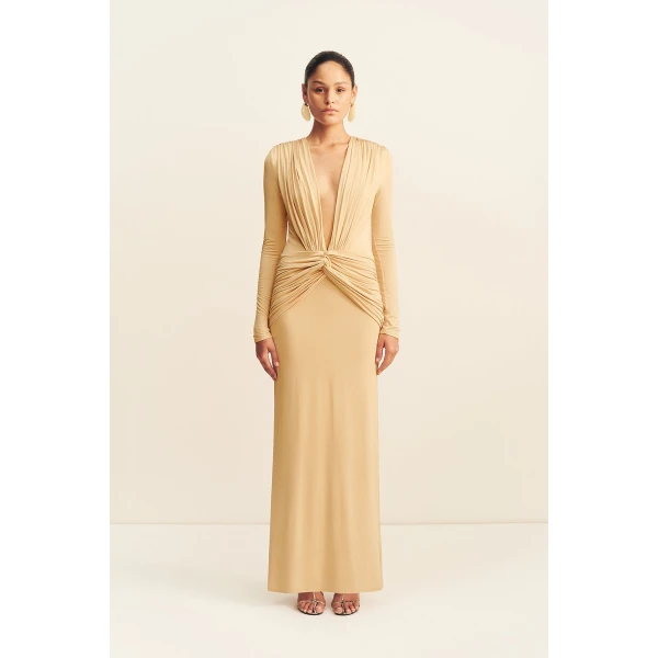 Shona Joy Miro Slinky Jersey Long Sleeve Maxi Dress - Dresses - Australian Luxury Eventwear at Luxury Shoes 
