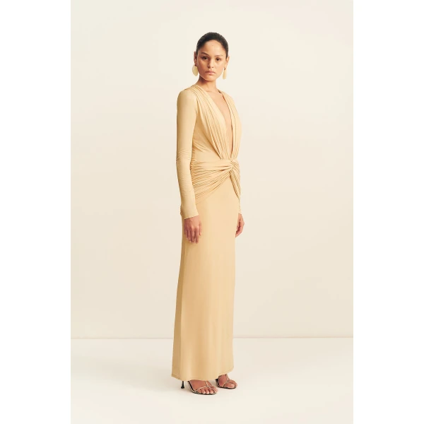 Shona Joy Miro Slinky Jersey Long Sleeve Maxi Dress - Dresses - Australian Luxury Eventwear at Luxury Shoes 