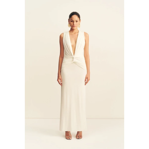 Shona Joy Miro Slinky Jersey Plunged Maxi Dress - Dresses - Australian Luxury Eventwear at Luxury Shoes 