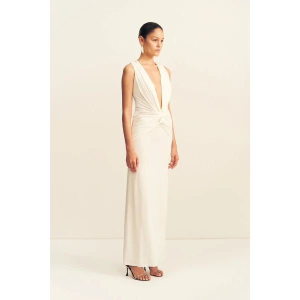 Shona Joy Miro Slinky Jersey Plunged Maxi Dress - Dresses - Australian Luxury Eventwear at Luxury Shoes 