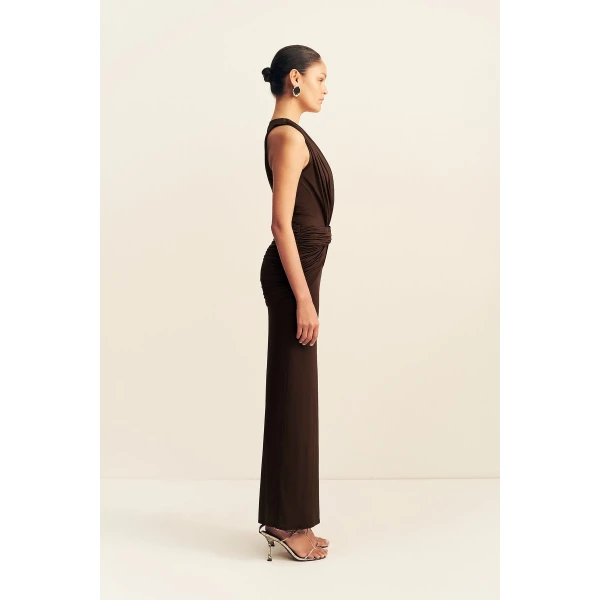 Shona Joy Miro Slinky Jersey Plunged Maxi Dress - Dresses - Australian Luxury Eventwear at Luxury Shoes 