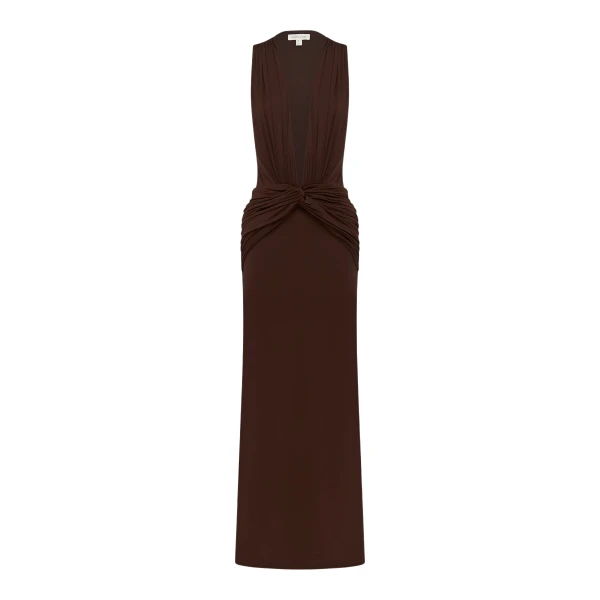 Shona Joy Miro Slinky Jersey Plunged Maxi Dress - Dresses - Australian Luxury Eventwear at Luxury Shoes 