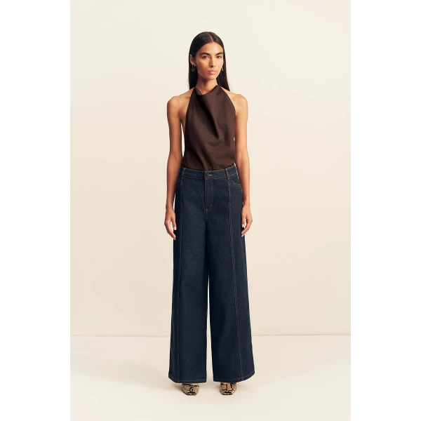 Shona Joy Rita Wide Leg Jean - Pants - Australian Luxury Eventwear at Luxury Shoes 