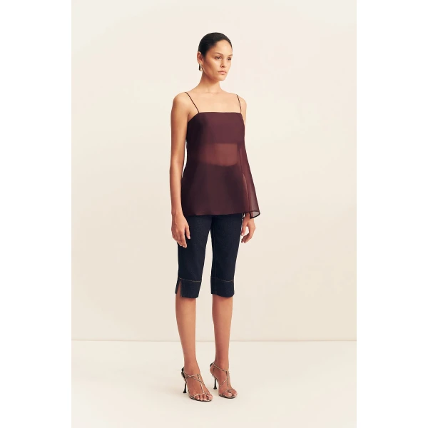 Shona Joy Rue Stretch Capri Jean - Pants - Australian Luxury Eventwear at Luxury Shoes 