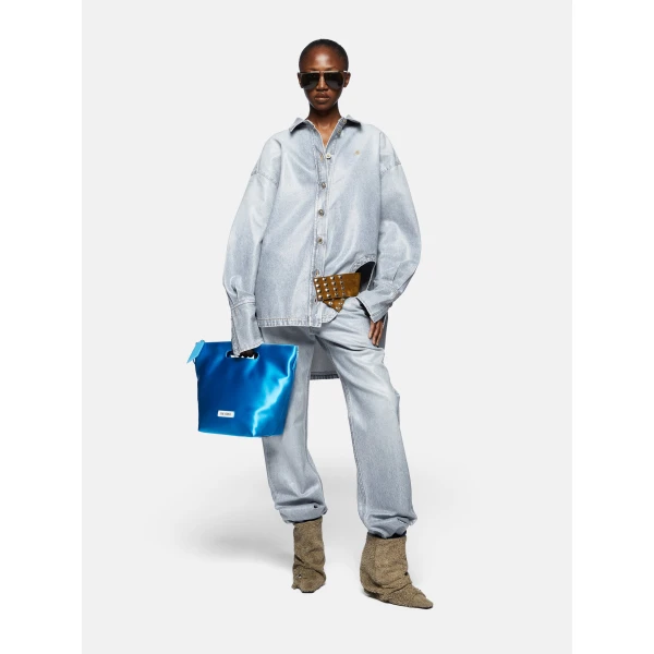 Sky blue shirt jacket