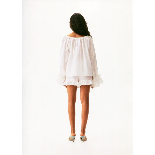 cha-cha lounge blouse in white