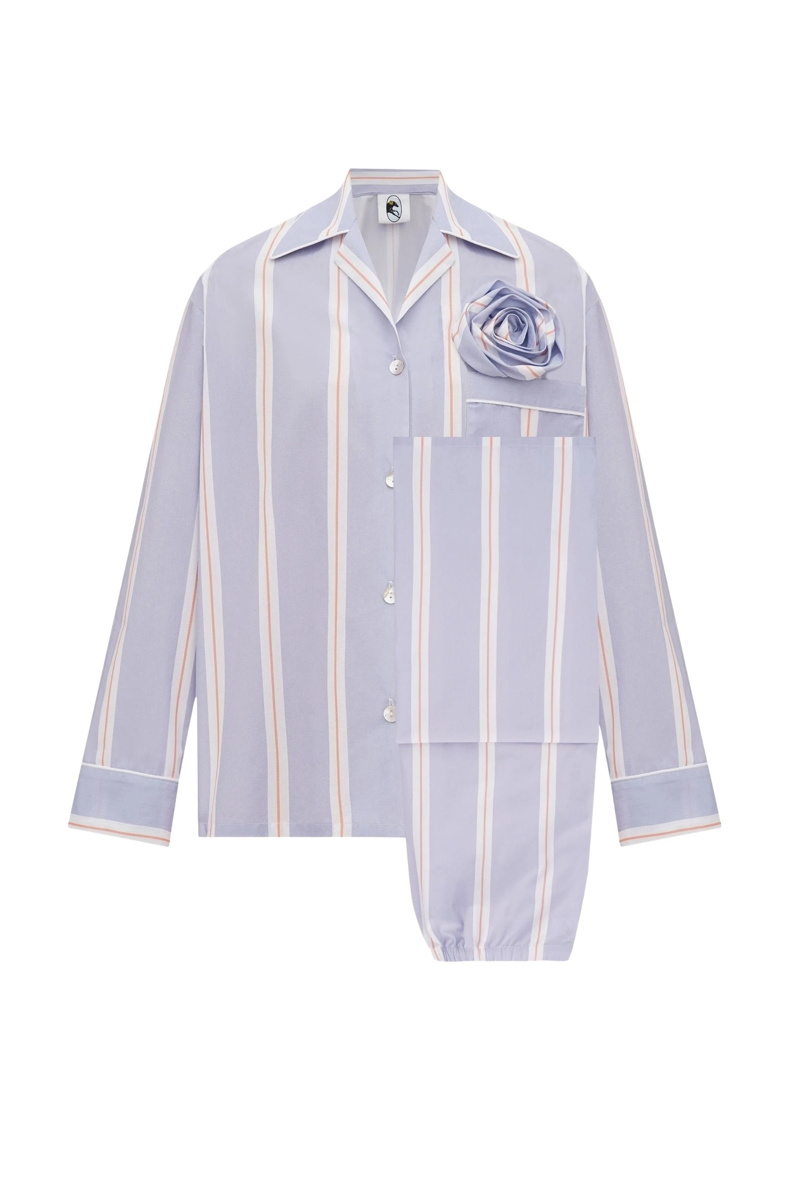 Sleeper-The-Rose-Cotton-Pajama-Set-in-Blue-Stripes48264_nobg Sleeper loungewear set