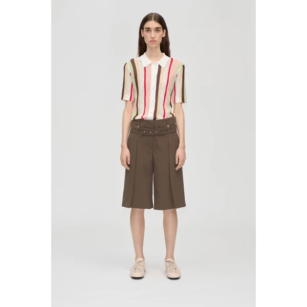 Belted Tailored Bermuda