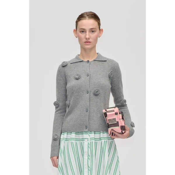 Button Up Long Sleeve Polo Knit
