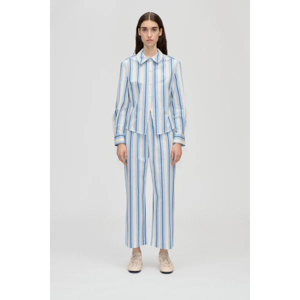 Cropped Pants With Tab