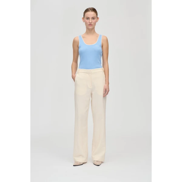 Elastic Detail Tailoring Pants