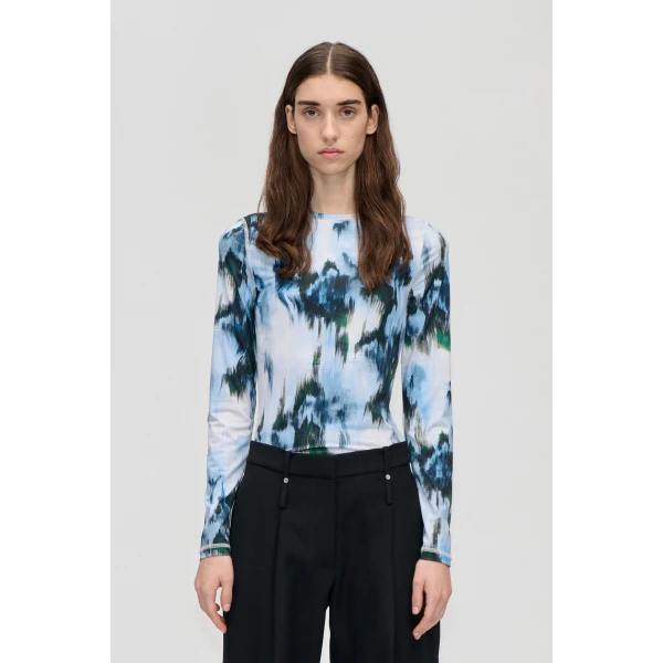Elastic Long Sleeve Top