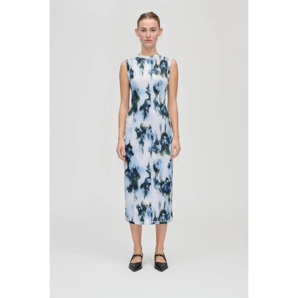 Elastic Tank Crewneck Dress