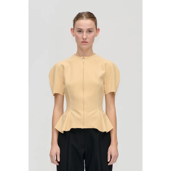 High-Neck Zip Top