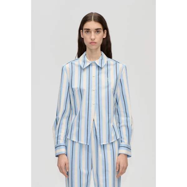 Sharp Hem Boxy Shirt