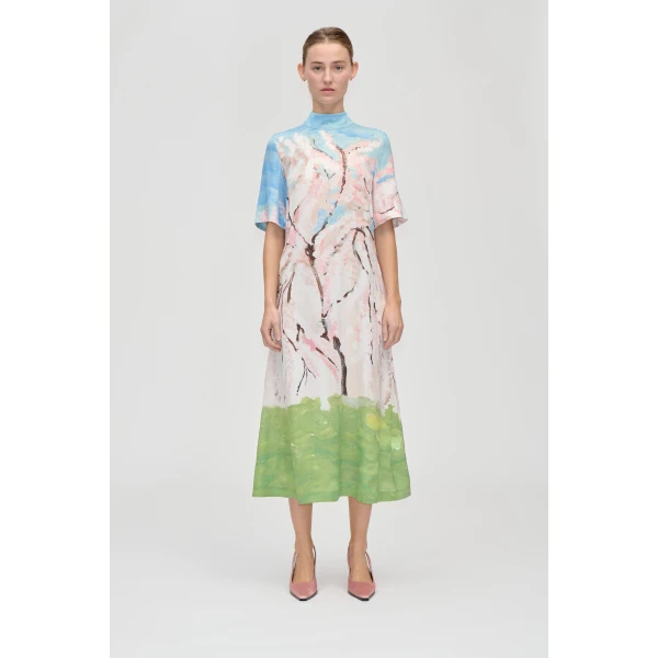 Short Sleeve Midi Dress