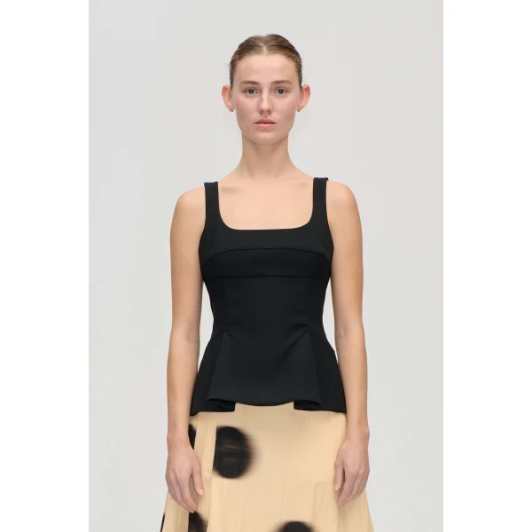 Sleeveless Fitted Waist Top