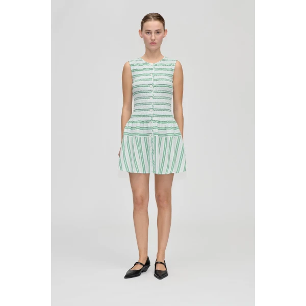 Sleeveless Smocked Short Dress