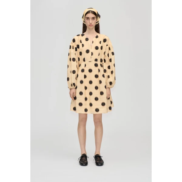 Voluminous Long Sleeve Mini Dress