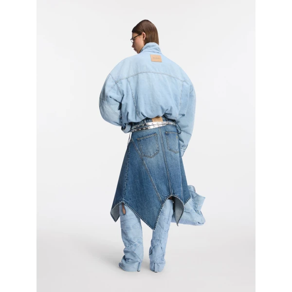 Attico super washed blue jacket