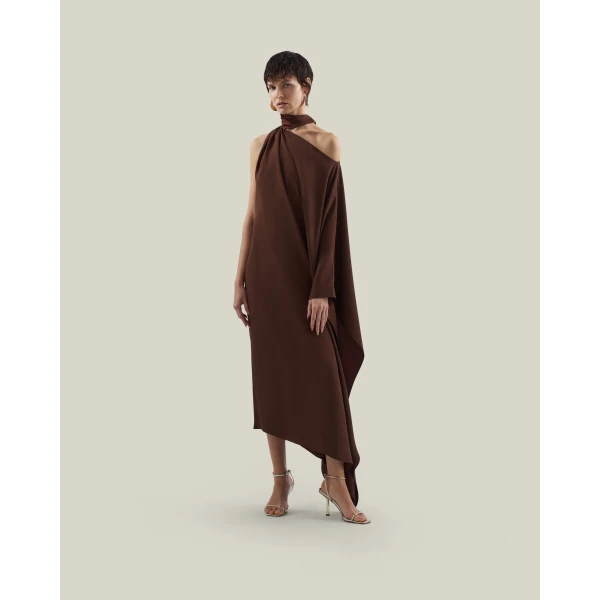 Taller Marmo Atlas Dress - Dresses - Italian Luxury Evening Wear at Luxury Shoes 