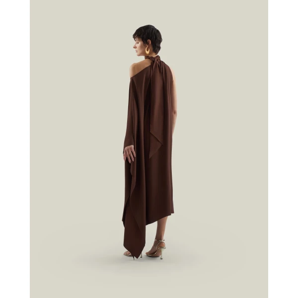 Taller Marmo Atlas Dress - Dresses - Italian Luxury Evening Wear at Luxury Shoes 