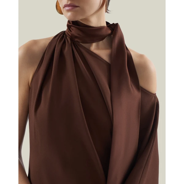 Taller Marmo Atlas Dress - Dresses - Italian Luxury Evening Wear at Luxury Shoes 