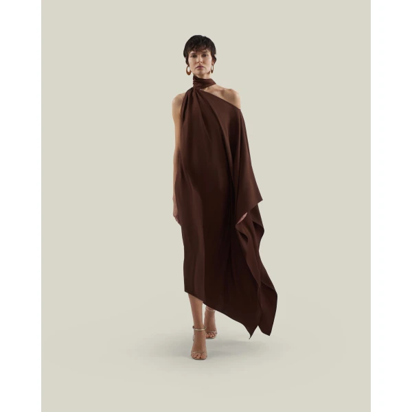 Taller Marmo Atlas Dress - Dresses - Italian Luxury Evening Wear at Luxury Shoes 