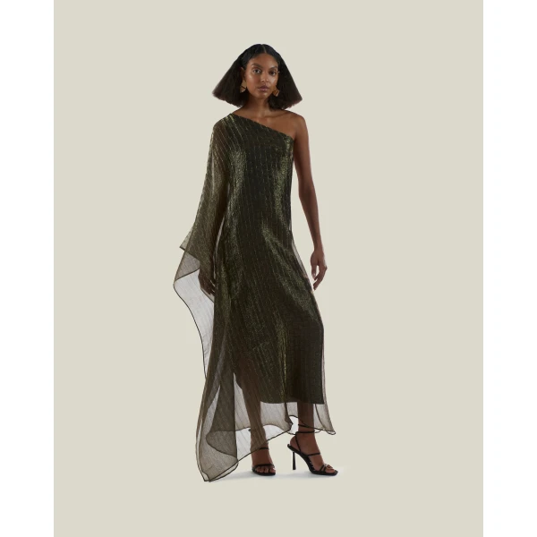 Taller Marmo Betsy Metallic Dress - Dresses - Italian Luxury Evening Wear at Luxury Shoes 