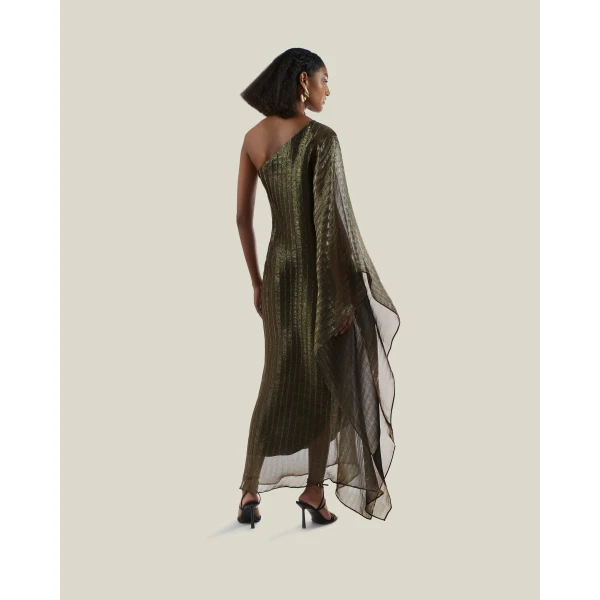 Taller Marmo Betsy Metallic Dress - Dresses - Italian Luxury Evening Wear at Luxury Shoes 