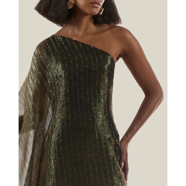 Taller Marmo Betsy Metallic Dress - Dresses - Italian Luxury Evening Wear at Luxury Shoes 