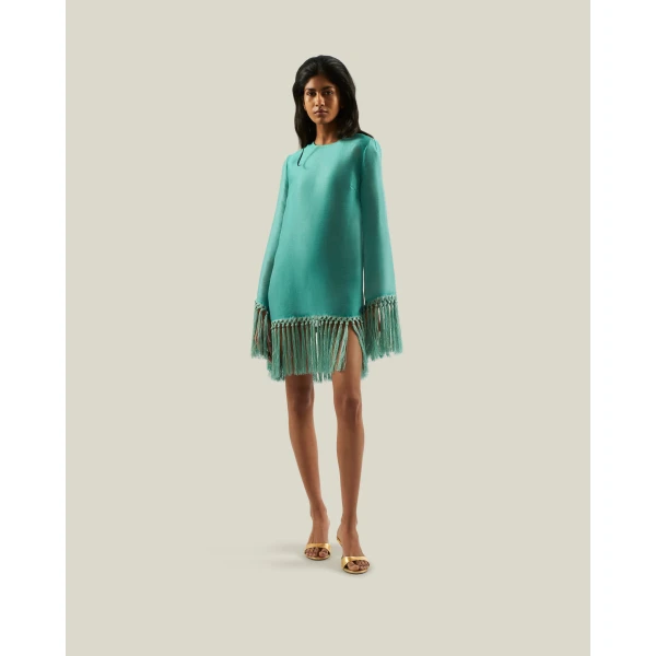 Taller Marmo Claudia Dress Linen - Dresses - Italian Luxury Evening Wear at Luxury Shoes 