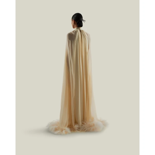 Taller Marmo Feathered Eterea Gown - Dresses - Italian Luxury Evening Wear at Luxury Shoes 