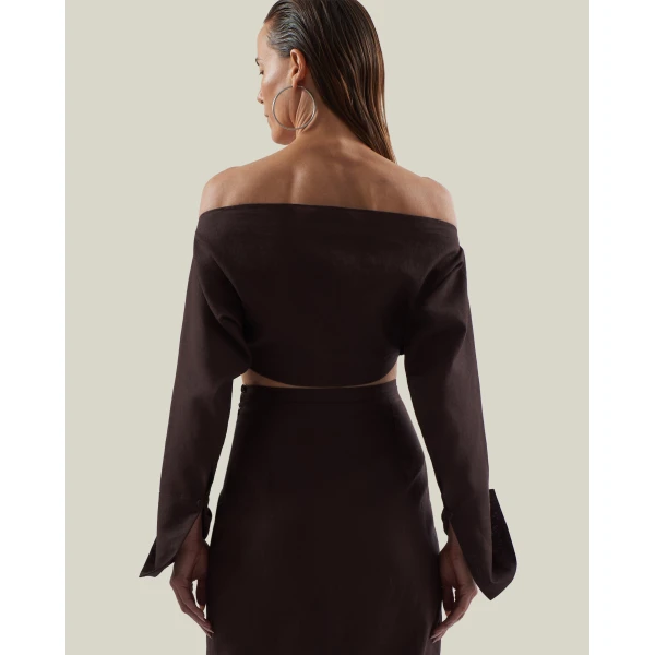 Taller Marmo Mila Desert Blouse - Tops - Italian Luxury Evening Wear at Luxury Shoes 